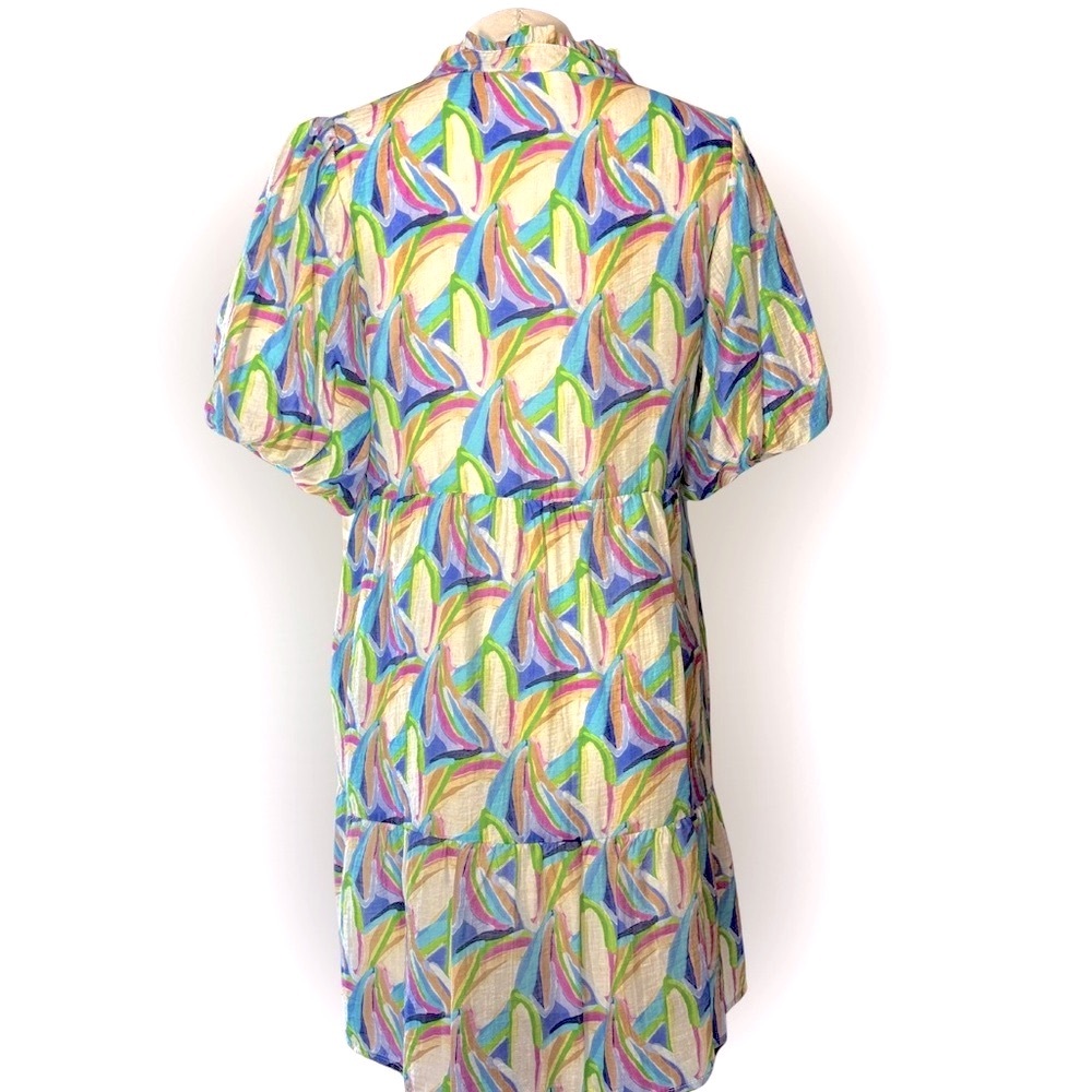 THML Puff sleeve tiered dress - Picture 3 of 7